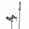 BESCO Bateria wannowa ścienna Zea gun metal BW-ZS-GR